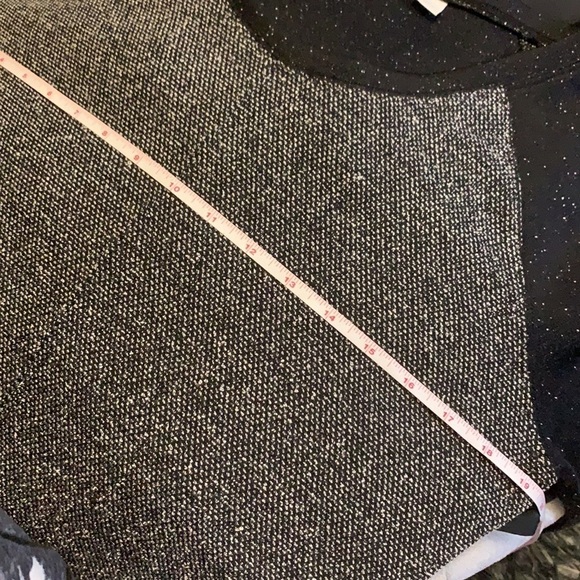 New York & Co black and white 3/4 sleeve Tweed looking dress, comfy!! - Picture 9 of 12